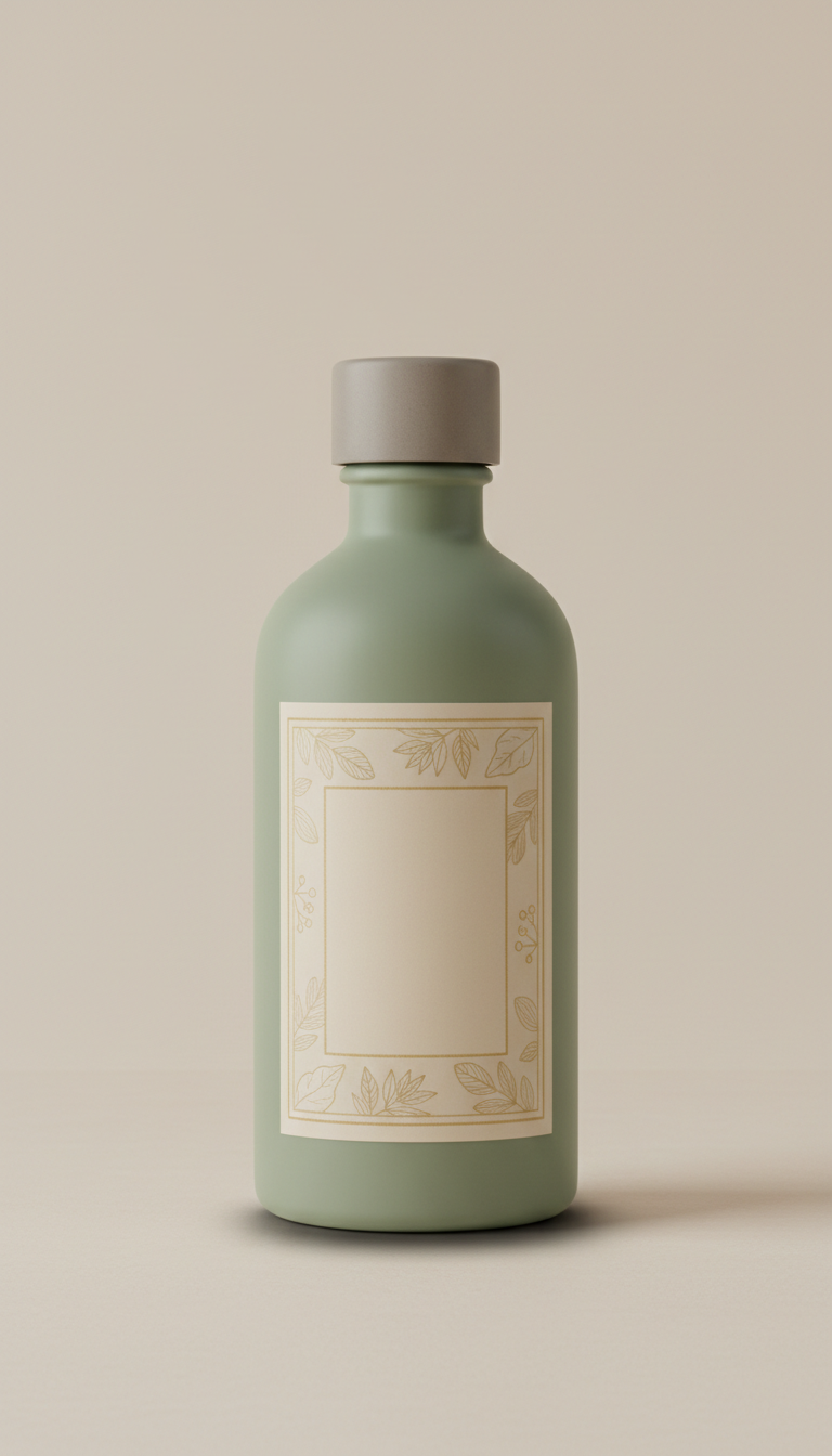 Botanical shine blend glass bottle